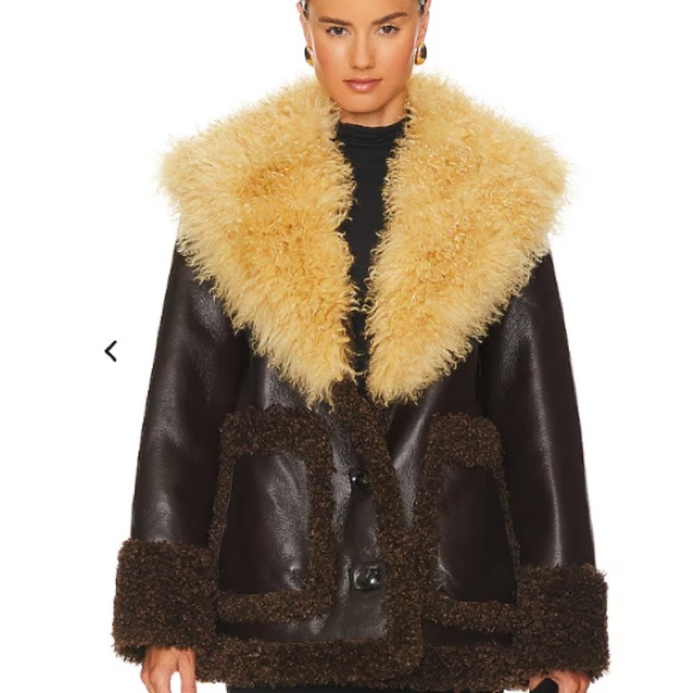 L'Academie Brown and Cream Teddy Jacket